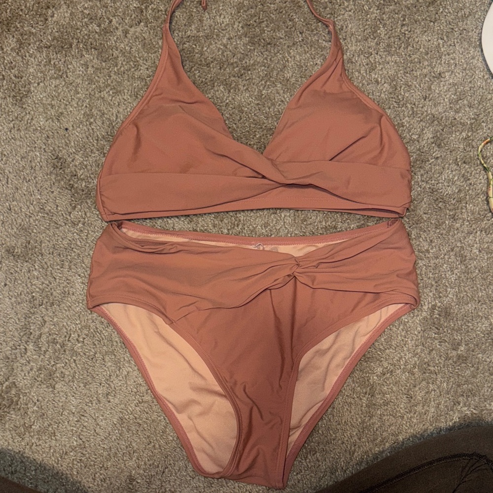 Cupshe Women's Blush Pink Bikini Set